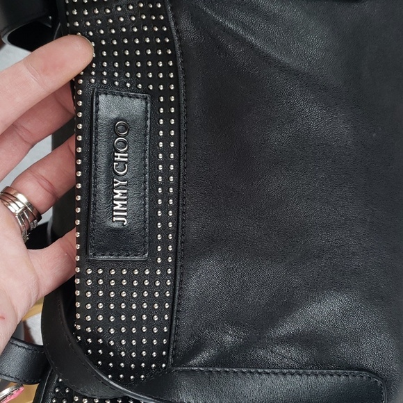 Jimmy Choo Lambskin tote black 🔥 😍💕 - Picture 2 of 16